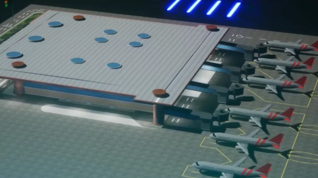 Holographic digital twin of the Gwalior Airport master plan by ViitorCloud