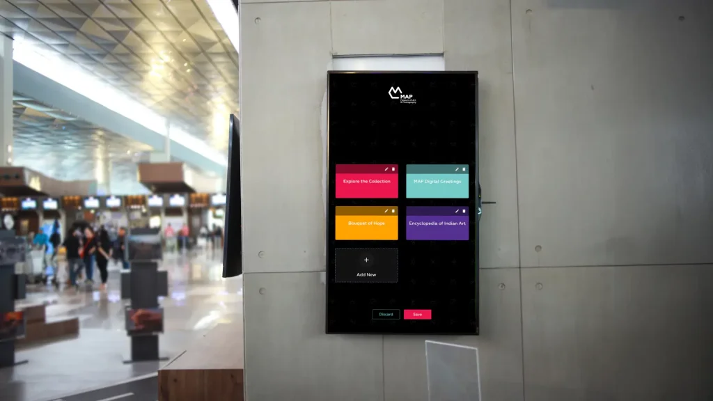 Interactive museum experience LED launcher app for MAP digital exhibitions, by ViitorCloud
