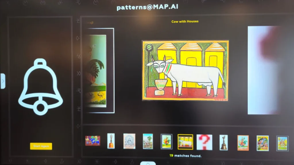 Interactive AI art search letting MAP Museum visitors find artworks by drawing shapes, by ViitorCloud